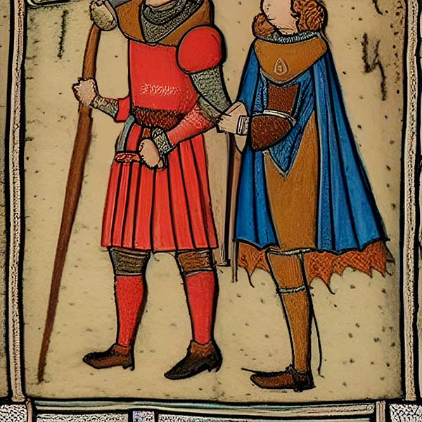 Shirt, coat, headdress and belt made of leather are representatives of medieval garments