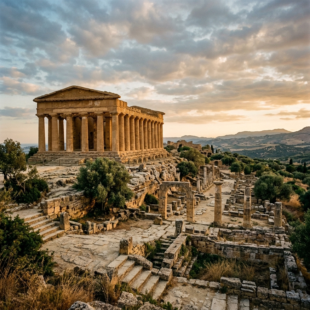 Ancient ruins and historical artefacts from the old world - witnesses to past advanced civilisations