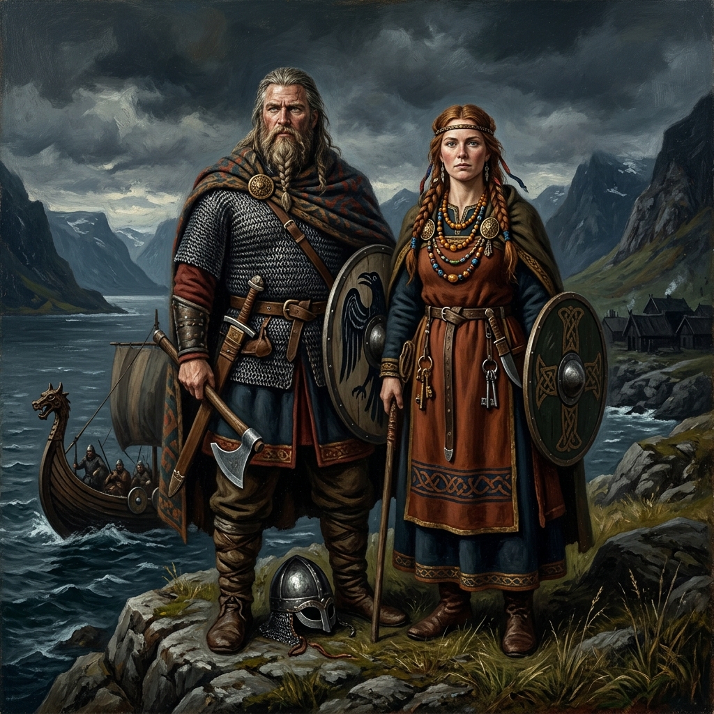 Viking couple in historical medieval costume – Viking names and their meanings