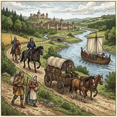 Travelling in the Middle Ages: how far could you get in a day - and how dangerous was it really? - Travelling in the Middle Ages: everyday life, dangers &amp; routes