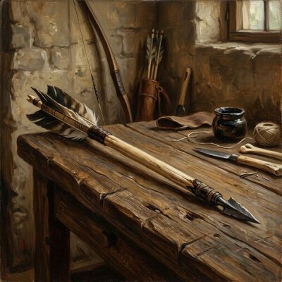 Arrow-making in the Middle Ages – from the ashwood shaft to fletching with birch pitch - Arrow-making in the Middle Ages: shaft, fletching & pitch