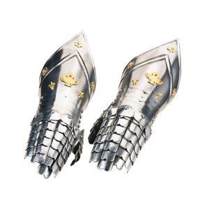 Gauntlets with gold-plated decorations, Marto
