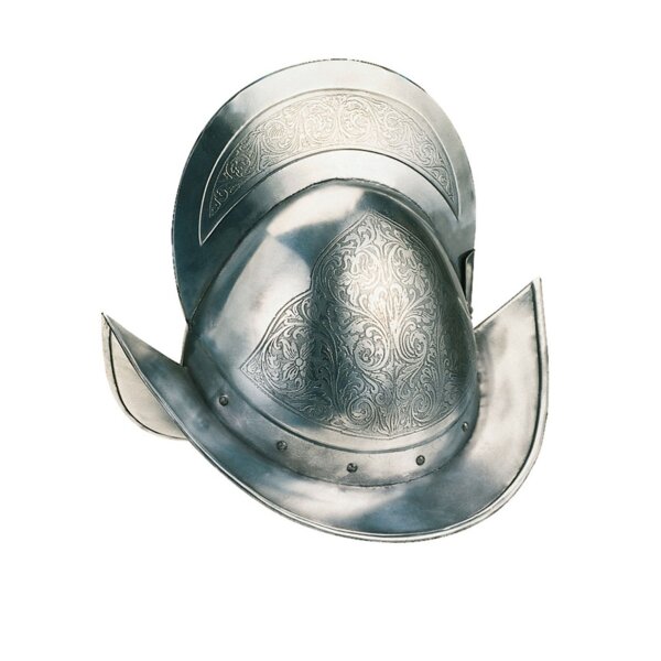 Spanish Morion Helmet, engraved, Marto