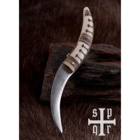 Viking Folding Knife with Carbon Steel Blade, Bone Handle