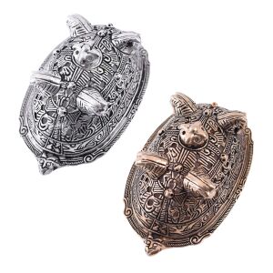 Viking Oval Brooch from Birka with Horse Heads