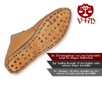 Half-Boots laced with nailed sole  natural brown 37