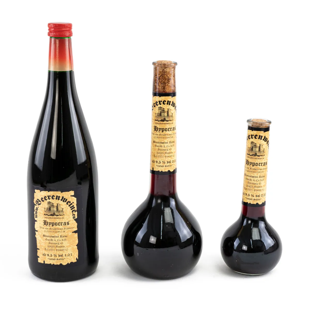 3 bottles of fruit wine