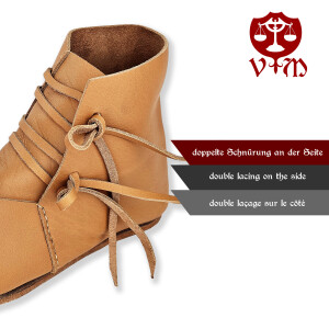 Half-Boots laced with nailed sole natural brown 43