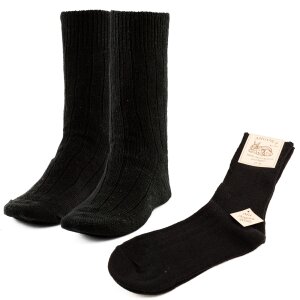 2 pairs fine knitted wool socks black colour tones