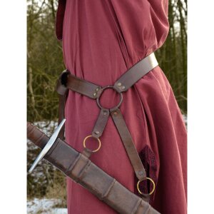 Medieval Swordbelt, brown leather