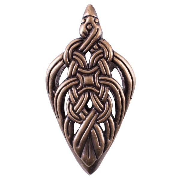 Chape for Viking Sword Scabbard, Antiqued Brass