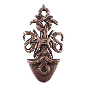 Chape for Viking Sword Scabbard, Norse Serpent, Bronze