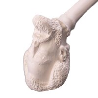 Clay tobacco pipe - bearded man