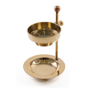 Brass adjustable height sieve vessel