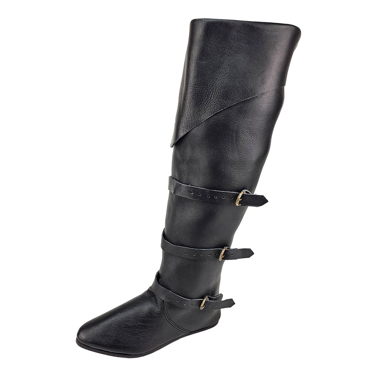 Spätmittelalter Stulpenstiefel schwarz