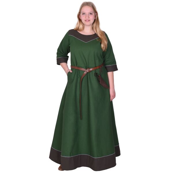 dark green medieval dress Tanya Taylor | Gigi Dress | Pistachio Multi Midi Dress main image 1