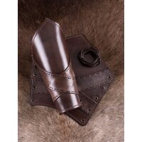 Padded Leather Bracers with Cross Banding, Pair