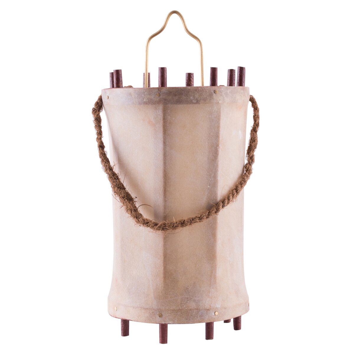 Medieval Lantern, Wood and Rawhide (Parchment)