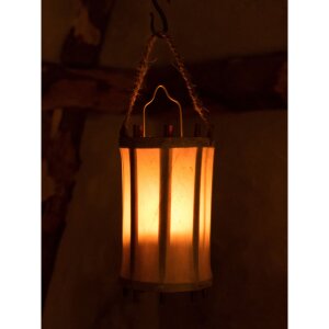 Medieval Lantern, Wood and Rawhide (Parchment)