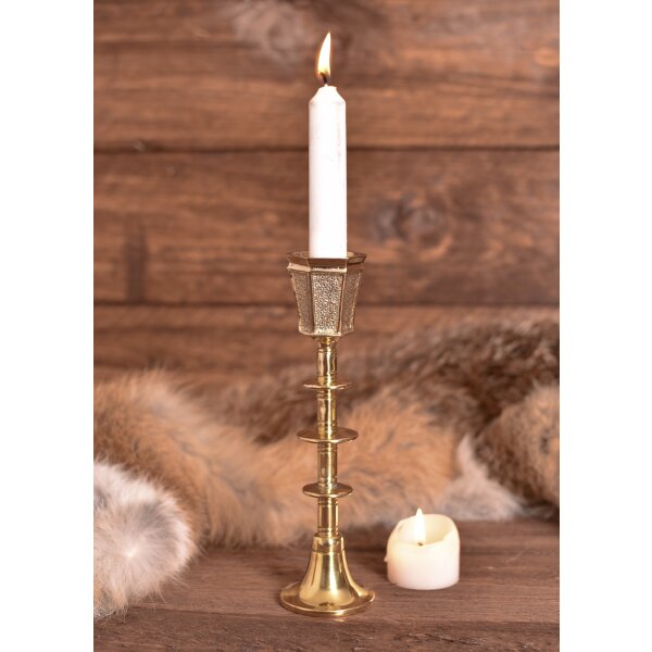 Medieval Candleholder, solid brass