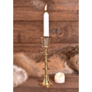 Medieval Candleholder, solid brass