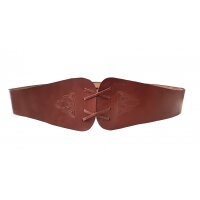 Leather bodice belt with Celtic knot embossing