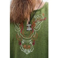 Viking Tunic with embroidery - Green