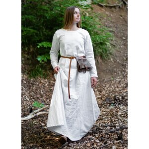 Mittelalter Kleid oder Unterkleid Leinen wei&szlig;