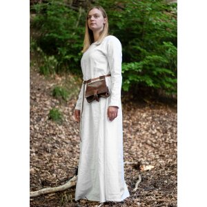 Robe ou sous-robe médiévale en lin blanc