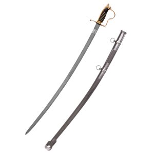 Prussian officer saber with steel scabbard