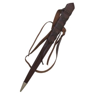 Schwertscheide mit Lederg&uuml;rtel, ca. 76 cm