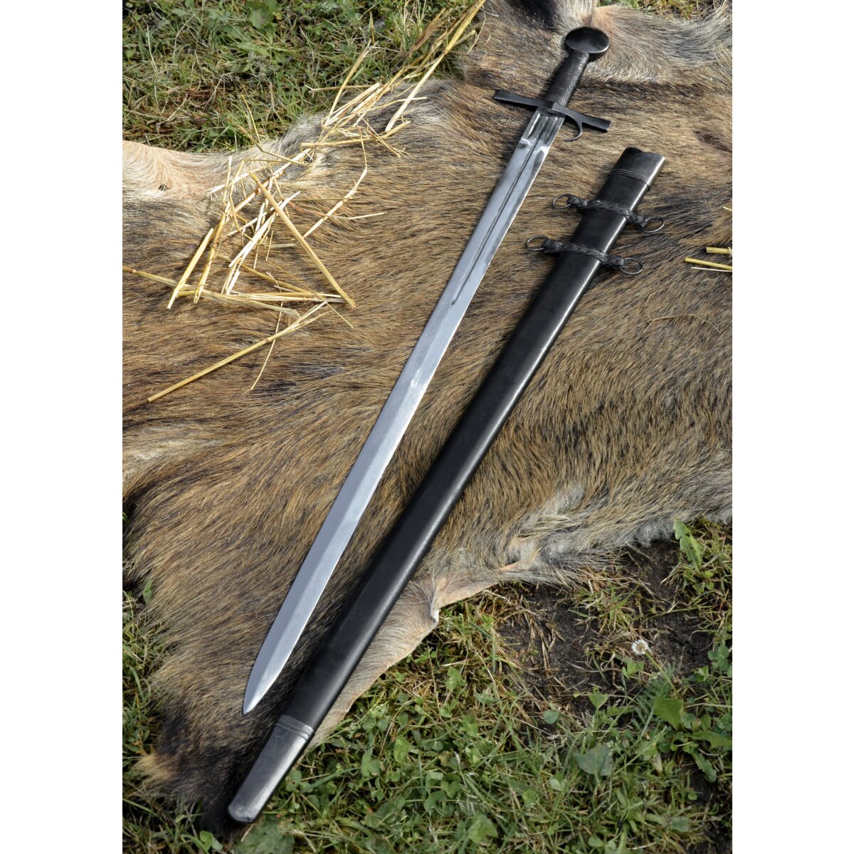Spätmittelalter-Schwert mit Fingerschutz, Mailand...