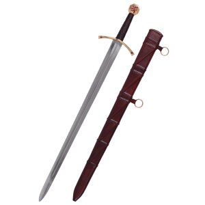 Bruce sword, medieval one handed sword with scabbard