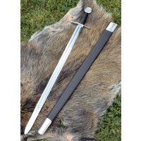 Disc pommel sword with scabbard