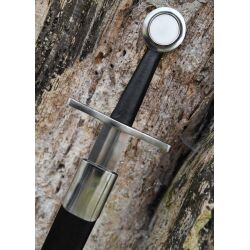 Disc pommel sword with scabbard