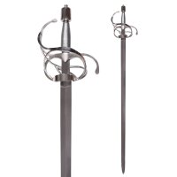 Swept Hilt Rapier with Broad Blade, Wire-wrapped Grip