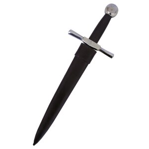 Late medieval dagger with leather sheath