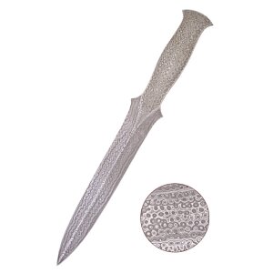 Throwing Knife with Damascus steel blade