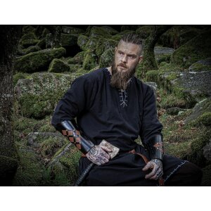 Viking Tunic with embroidery black