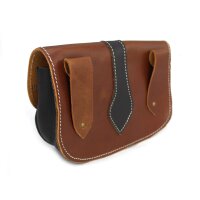 Leather belt bag "Adalar" with wooden clasp
