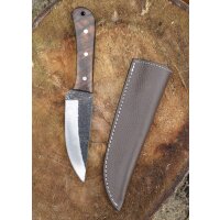 Utility knife with walnut handle