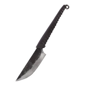 Couteau avec manche en cuir enroulé 21 cm