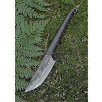 Knife with wrapped leather handle 21 cm