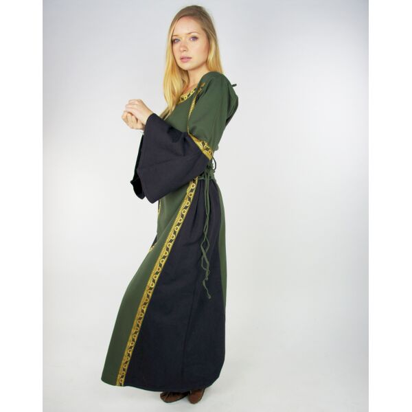Medieval Dress with border Sophie green/black M Medieval Dress with border Sophie green/black M