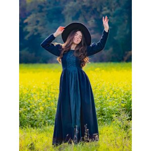 Medieval Dress or Witch Dress "Medusa" - Black/Blue