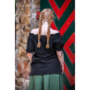 Medieval Summer Blouse "Otilia" Black