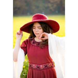 Handmade Hat &quot;Eleganz&quot; Red