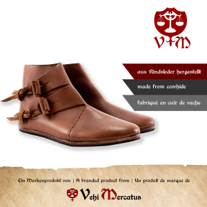 Viking shoes Jorvik darkbrown with rubbersole