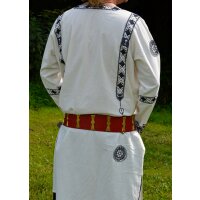 Roman long sleeve tunic, blue embroidered