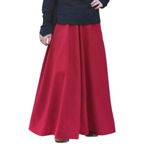 Medieval skirt, wide flared, red